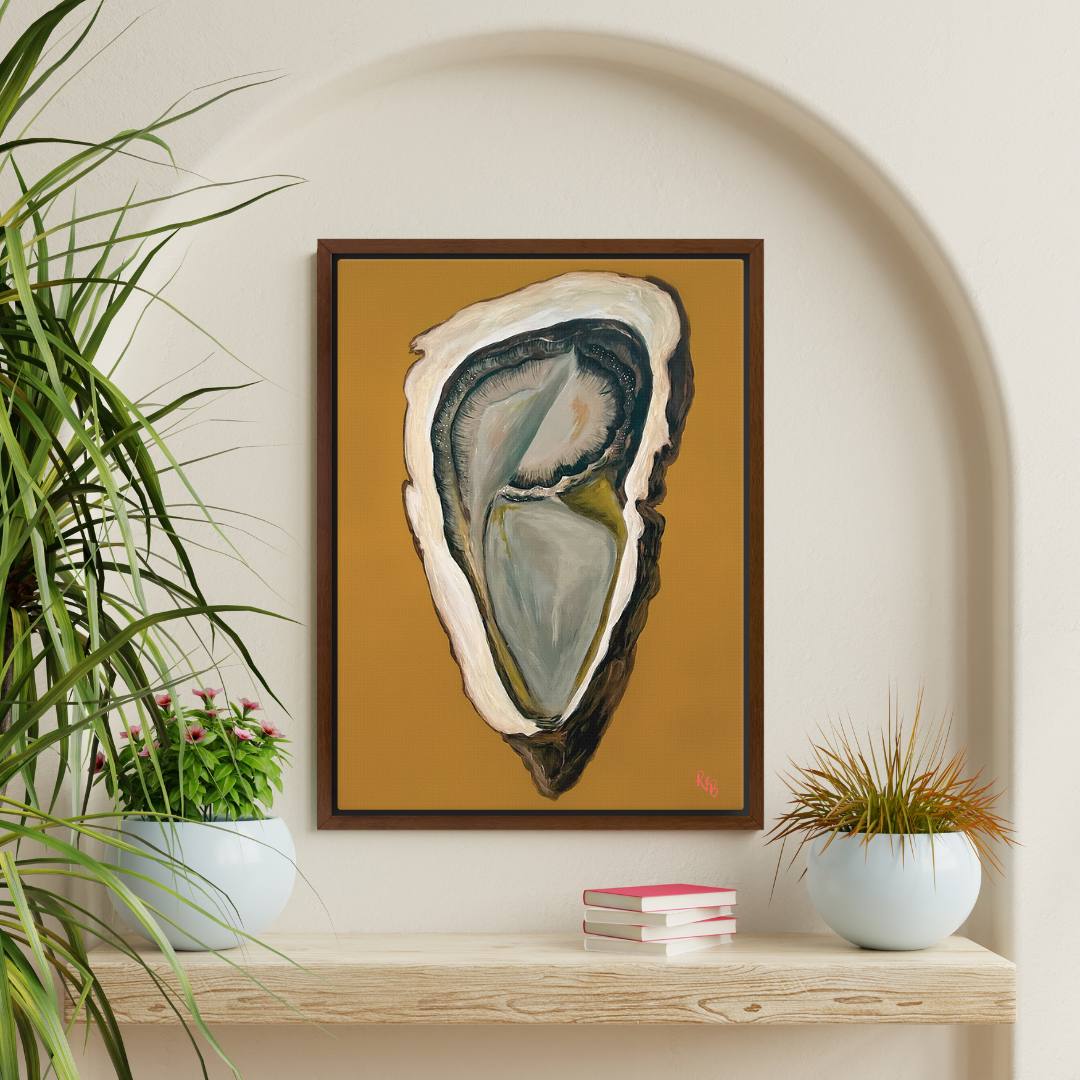 Oye Print in Wood Frame